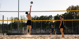 Spielszene Beachvolleyball