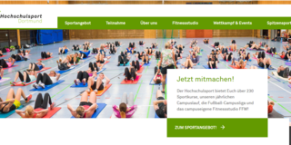 Screenshot der Startseite der HSP-Website