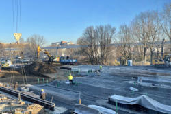 Baufortschritt Erweiterungsbau Sport an der Otto-Hahn-Str. 3 Stand Dezember 2022