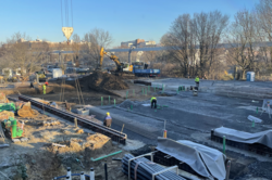 Baufortschritt Erweiterungsbau Sport an der Otto-Hahn-Str. 3 Stand Dezember 2022