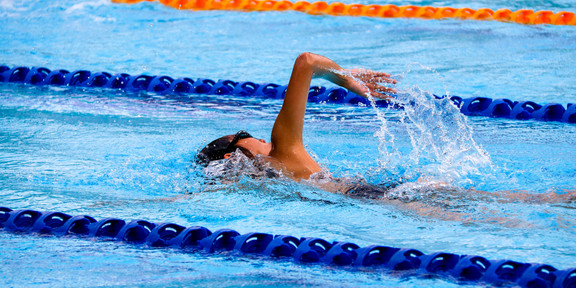 Schwimmer im Becken 