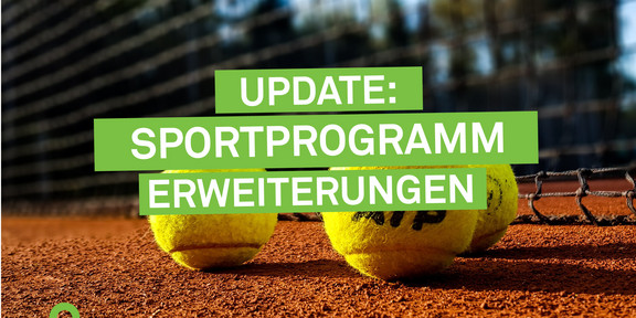 Tennisbälle und Titel: Update - Sportprogramm-Erweiterungen