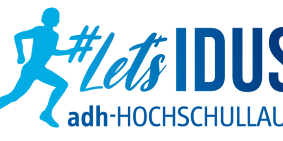 Banner des ads mit Text: "Let's IDUS - adh Hochschullauf"